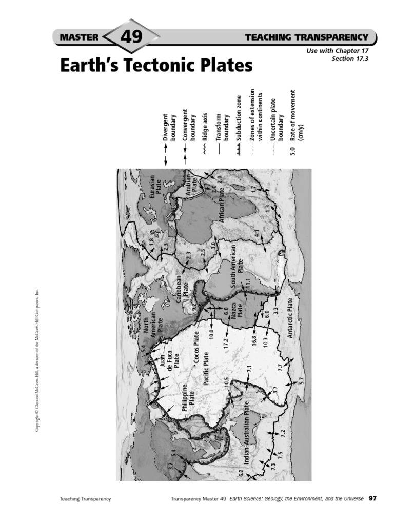 Tectonic Plates Worksheets PDF