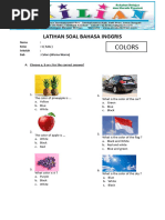 Soal Bahasa Inggris Bab Colors Warna-Warna Dan Kunci Jawaban