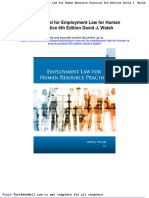 Solution Manual For Employment Law For Human Resource Practice 6th Edition David J Walsh Download