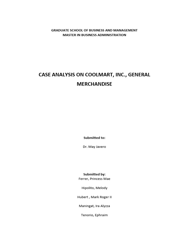 CoolMart Inc. Business Case Analysis | PDF