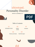 Psychology HHW Schizotypal Personality Disorder