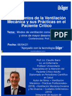 VENTILACION MECANICA y Sus Prácticas en El Paciente Crítico