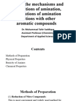 Lecture # 19 Mechanism & Applications of Amination With Other Aromatic Compounds