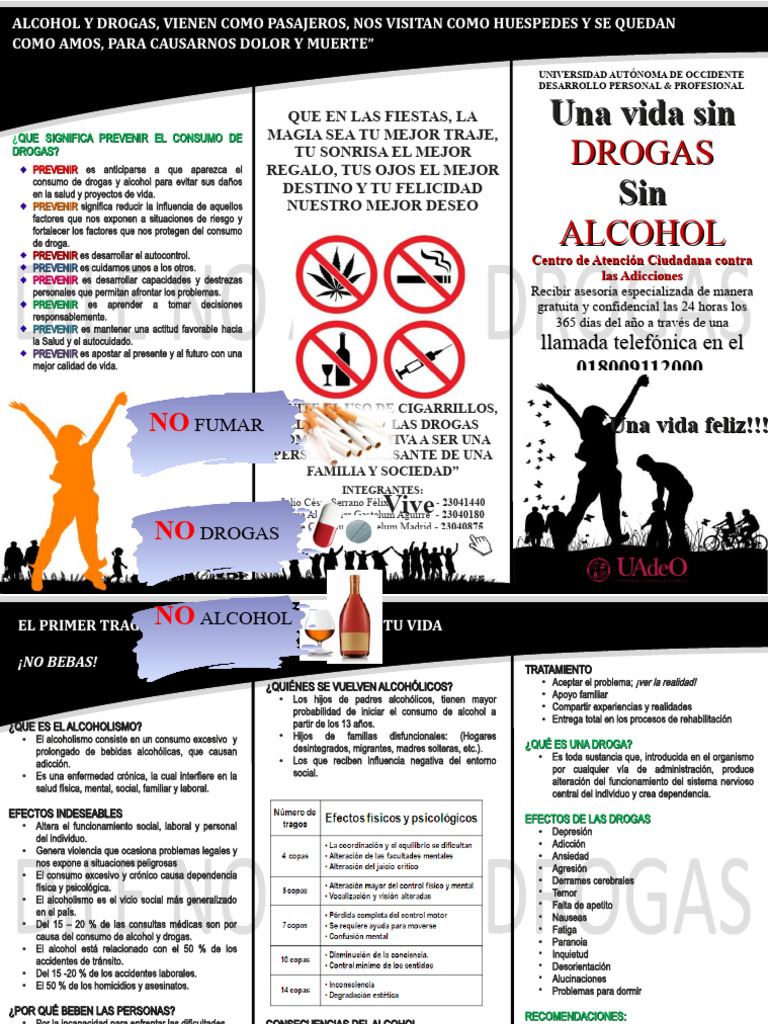 Tríptico Informativo sobre Drogas | PDF
