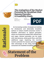 The Evaluation of The Market Potential For Breakfast Dish Banana Pancake