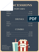 Movie Night Concession Posters