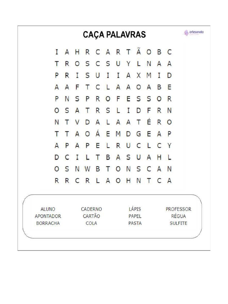 Caça Palavra Medio | PDF