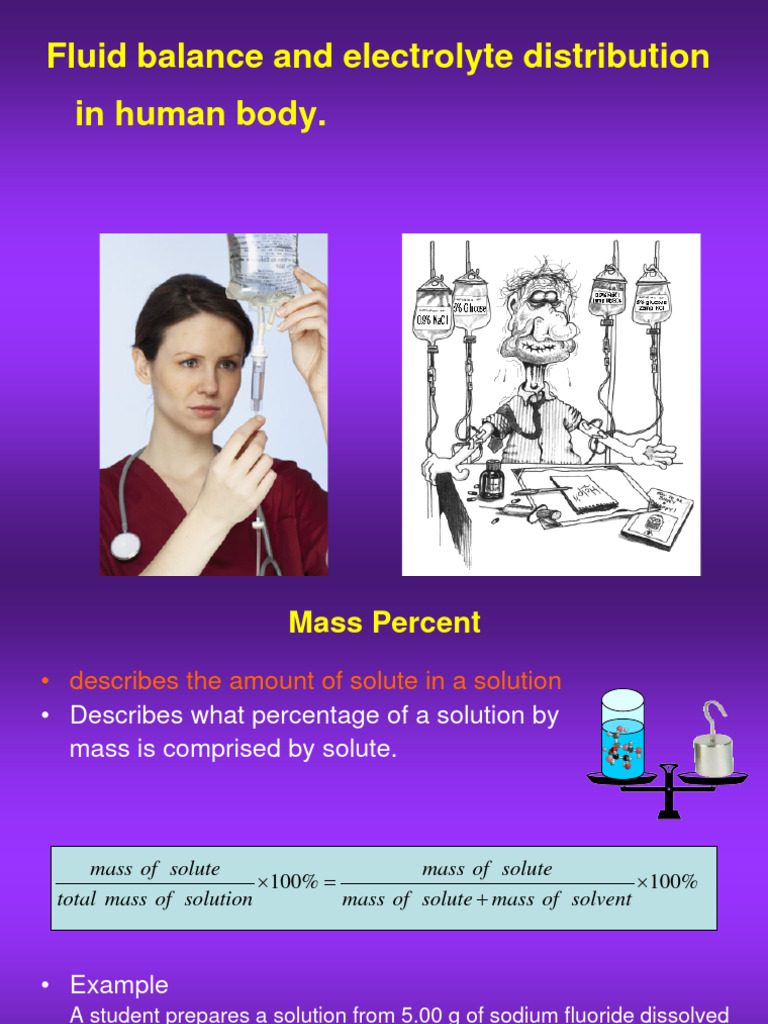 Fluid Balance and Electrolyte Distribution in Human Body BC | PDF ...