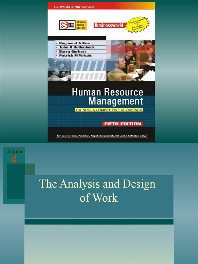 Work Analysis and Job Design Overview | PDF | Occupational Stress | Job ...