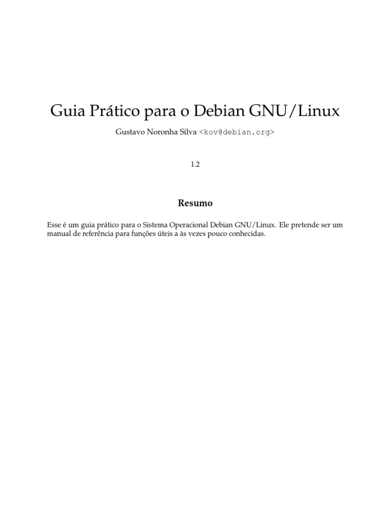 Guia Pratico para o Debian GNU-Linux | PDF | Kernel (sistema ...