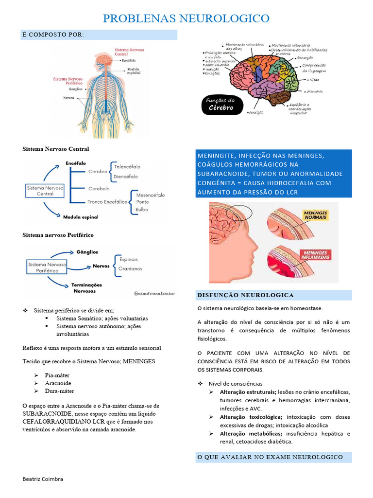 Problemas Neurológicos: Diagnóstico e Causas | PDF | AVC | Causas de morte