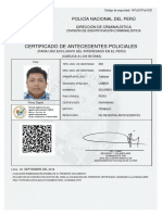 Certificado Antecedentes Policiales.