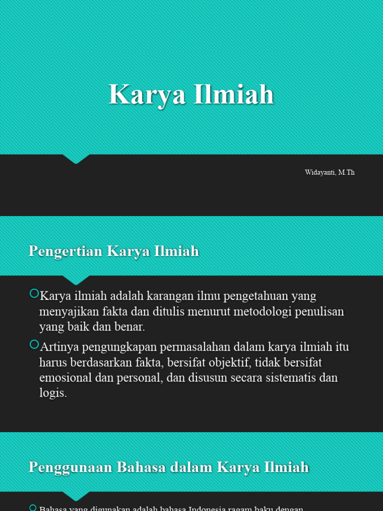 8 Karya Ilmiah | PDF