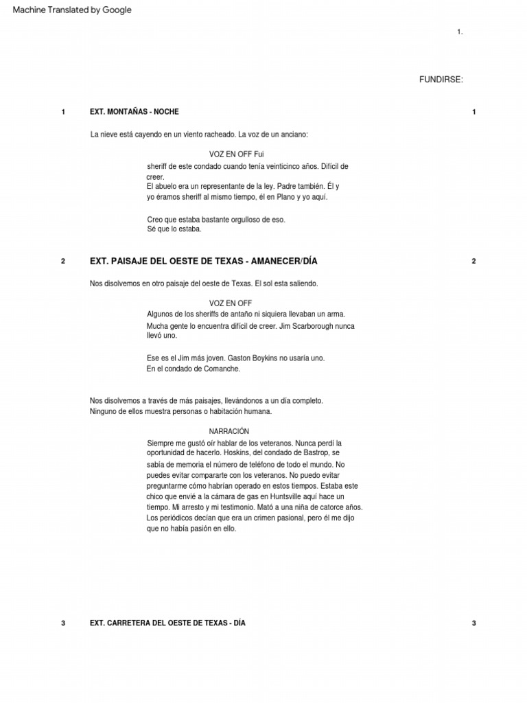 No Country for Old Men Full Script (1) | PDF | Camión | Tanques