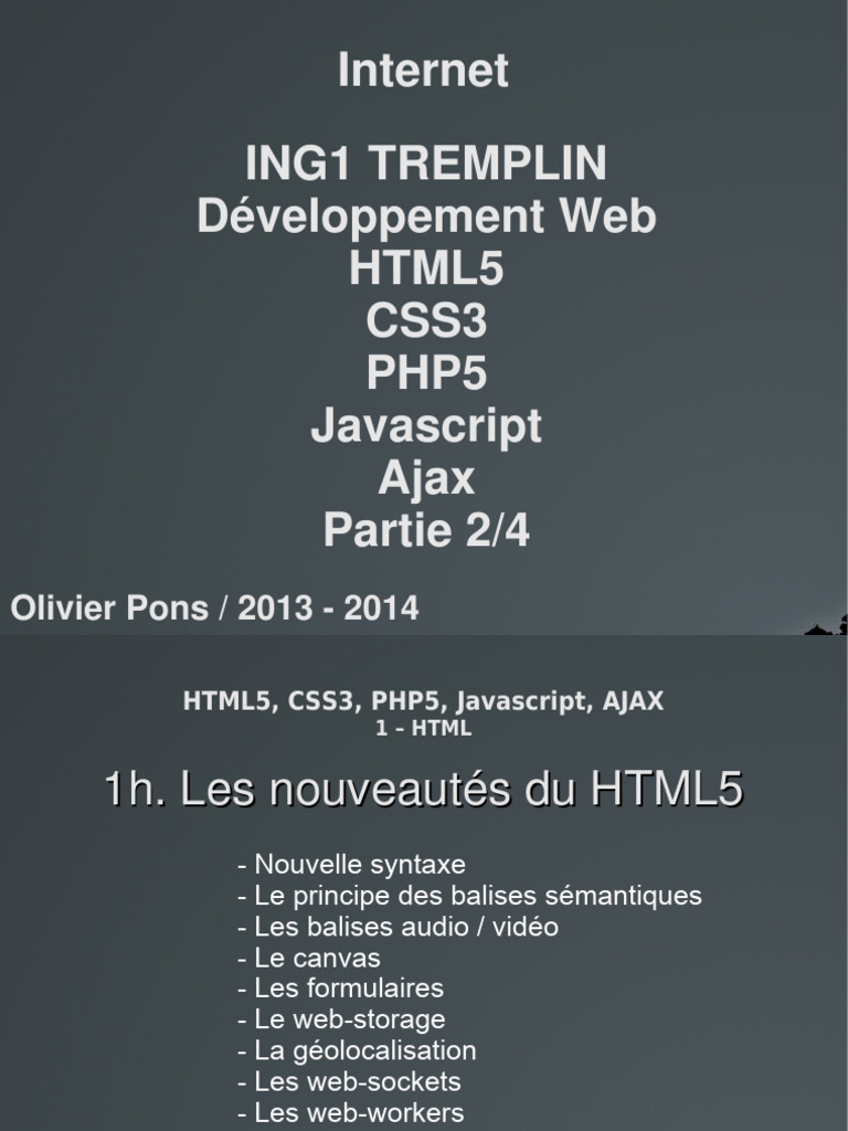 Nouveautés HTML5 et formulaires PDF | PDF | HTML5 | Html