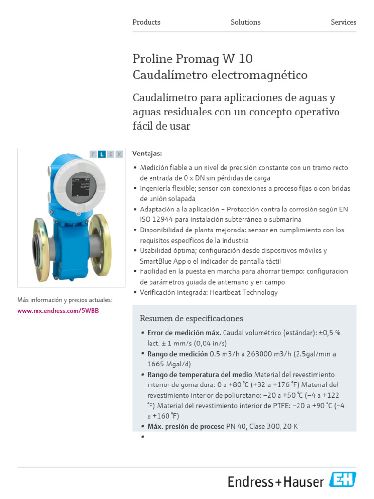 Endress-Hauser Proline Promag W 10 5WBB ES | PDF