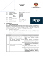 Silabo Tableros de Distribución Eléctricos