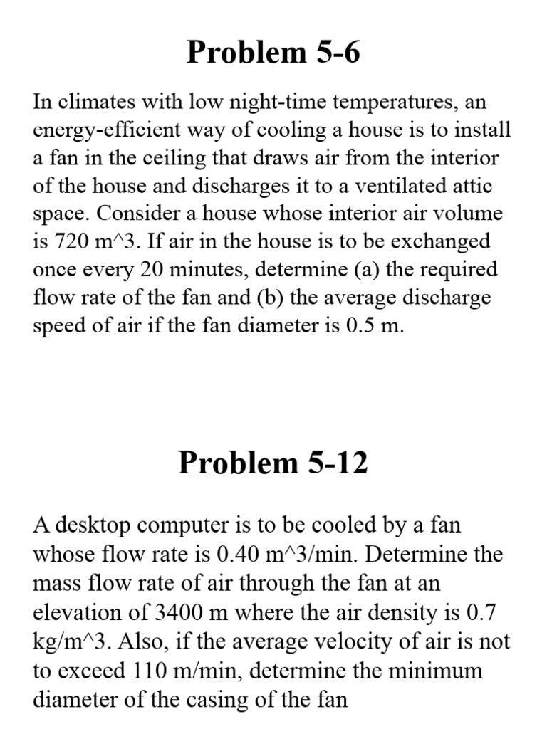 Fluid Dynamics Problems and Solutions | PDF