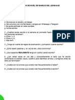 Listas de Chequeo - Expresión Oral y Escrita