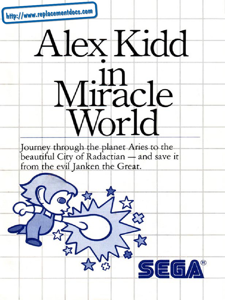 La Petite Perle Pour Les Retro-gamers ! La Notice D'origine Du Jeu Alex Kidd In Miracle World Sur Sega Master System. Elle Est D'occasion, Donc Un Petit Peu Vécue, Mais C'est Le Charme De La Collection. Le Must Pour Ceux Qui Veulent Compléter Leur Boîte De Jeu !