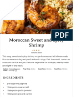 Moroccan Sweet and Spicy Shrimp 