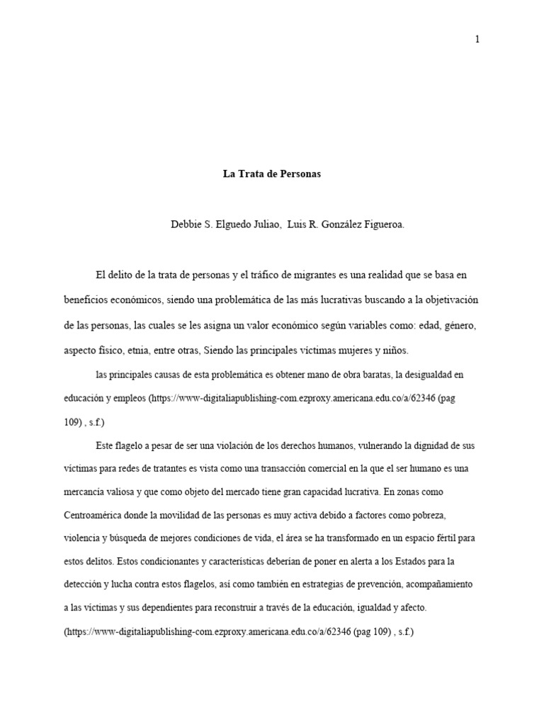Prevención de la Trata de Personas | PDF | Trata de personas | Derechos ...