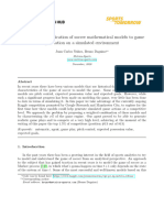 Exploring The Application of Soccer Mathematical Models To Game Generation On A Simulated Environment