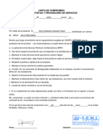 Carta de Compromiso Proveedores de Servicios