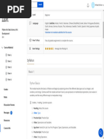 Python For Data Science, AI & Development - IBM - Course Info - Coursera