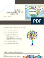 Tema 1 3º ESO Lengua - Las Variedades de La Lengua