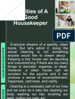 Lesson 8 Qualities of A Good Housekeeper
