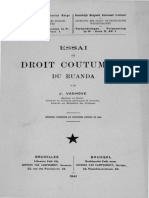 Droit Coutumier Du Ruanda