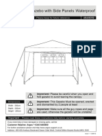 Argos 3x3 Pop Up Gazebo Instructions