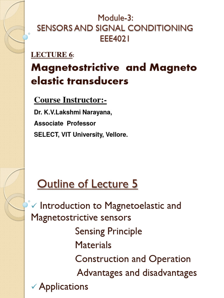 Magnetostrictive Sensor Principles | PDF | Inductor | Magnetism