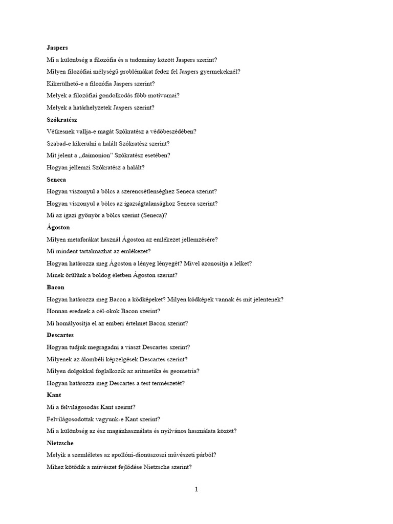 FONTOS Filozófia PDF