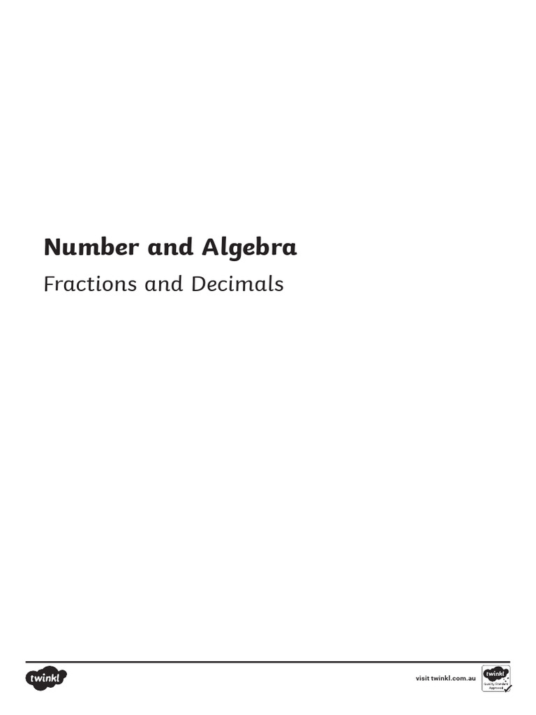 Year 6 fractions and decimals assessment sheet pdf numbers algebra