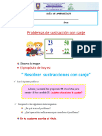 Semana 30 Del 26 Al 30 de Setiembre Sustracciones Con Canje