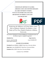 Exploring The Influence of Using Audio-Visual Aids To Enhance Students Vocabulary: Case Study of First Year English Students at Medea University