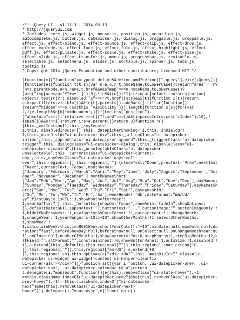 jQuery UI Version 1.11.1 Overview | PDF | Menu (Computing) | Computer ...