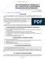 El Proceso de Extrusión en Cereales y Habas de Soja