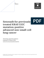 Sotorasib For Previously Treated KRAS G12C Mutation-Positive Advanced Non-Small-Cell Lung Cancer
