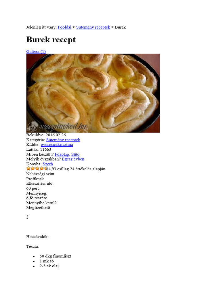 Burek Készítése PDF