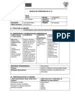 Sesión de Aprendizaje Plantas Curativas