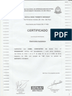 Certificado Senai