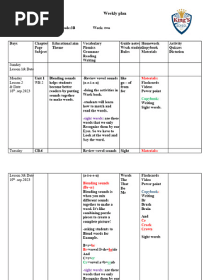 Weekly Lesson Plan 2