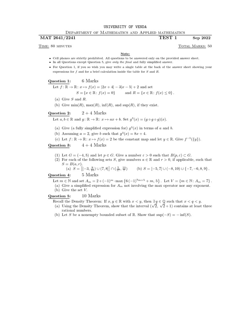 Class Test1 | PDF