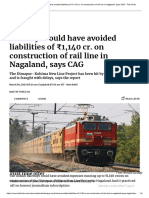 Railways Could Have Avoided Liabilities of 1,140 Cr. On Construction of Rail Line in Nagaland, Says CAG - The Hindu