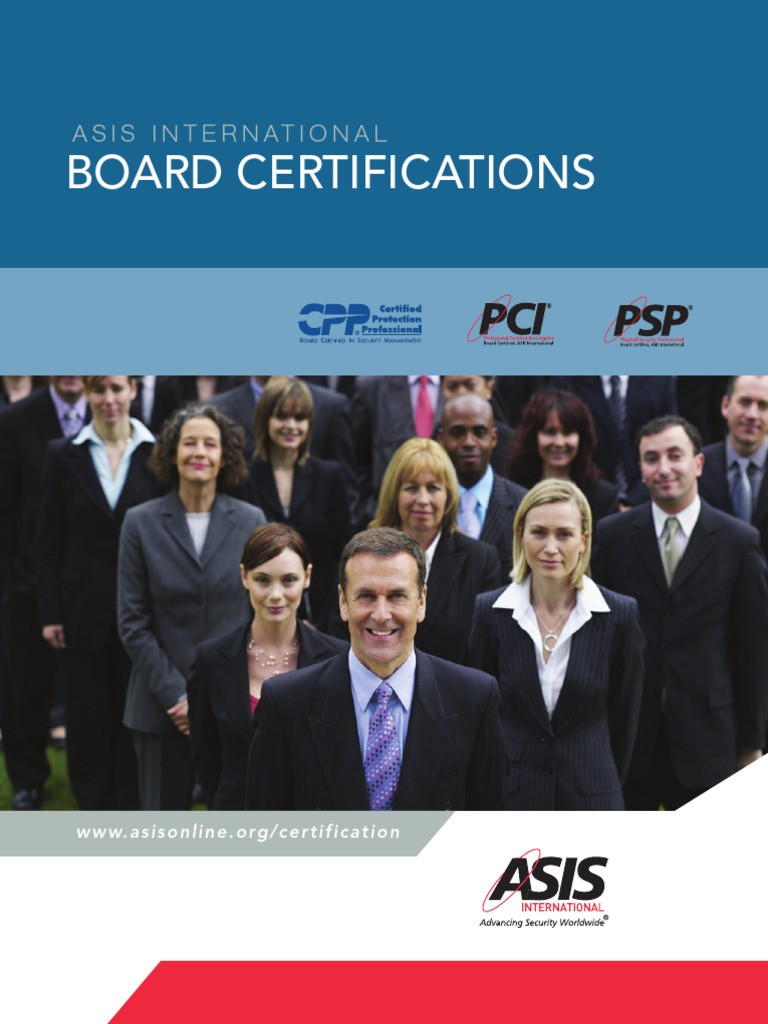 ASIS International Board Certifications | PDF | Computer Security ...