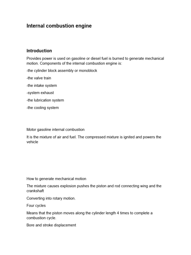 Internal Combustion Engine PDF