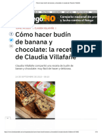 Cómo Hacer Budín de Banana y Chocolate - La Receta de Claudia Villafañe